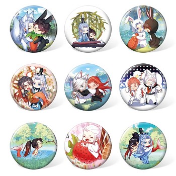 The other anime brooches pins set(9pcs a set)