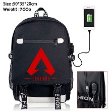 APEX Legends game USB charging laptop backpack school bag