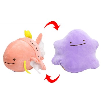 12inches Pokemon Ditto and Magikarp anime two-sided plush pillow