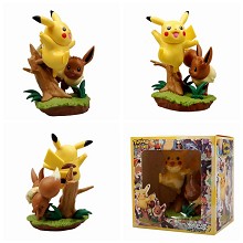 Pokemon pikachu and Eevee figures