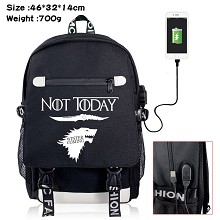 Game of Thrones USB charging laptop backpack school bag