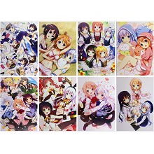  Is the Order a Rabbit anime posters(8pcs a set) 