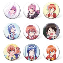 Nekomoe kissaten anime brooches pins set(9pcs a set)