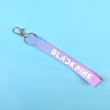 Black pink star key chain