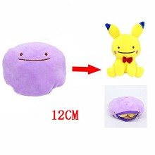 5inches Pokemon Ditto Pikachu two-sided plush pill...