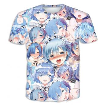 Ahegao Re:Life in a different world from zero 3D T-shirt