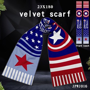 Captain America anime velvet scarf