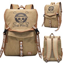 One Piece anime canvas backpack bag