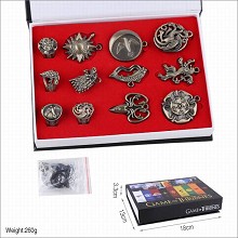 Game of Thrones anime key chains a set