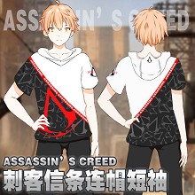  Assassin's Creed game cotton short sleeve hoodie t-shirt 