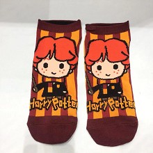 Harry Potter Ron Weasley short cotton socks a pair