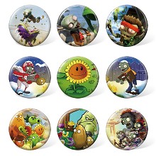 Plants vs Zombies game brooches pins set(9pcs a set)
