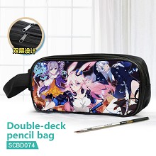 MmiHoYo anime double deck pencil bag pen bag