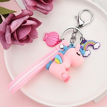 Unicorn figure doll pendant key chain