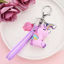 Unicorn figure doll pendant key chain