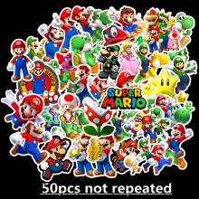 Super Mario anime waterproof stickers set(50pcs a set)