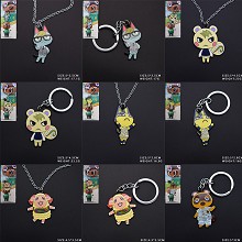 Animal Crossing game key chain necklace