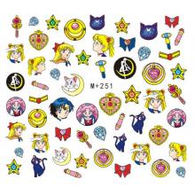Cartoon Sailor Moon Sakura anime nail paste stickers
