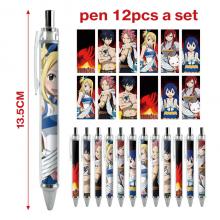 Fairy Tail anime ballpoint pen ball pens(12pcs a set)