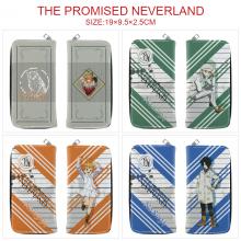 The Promised Neverland anime zipper long wallet pu...