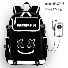 DJ Marshmello USB charging laptop backpack school ...