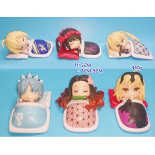 Rem Nightmare Saber sleeping anime figures set(6pcs a set)(OPP bag)