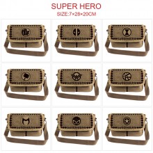 Super Hero Iron Spider Super Man canvas satchel shoulder bag