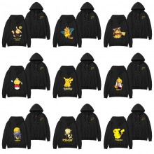 Pokemon anime zipper cotton thin hoodies sweatshirt