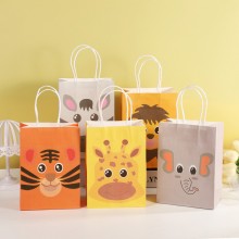 The animal Giraffe Zebra Tiger Lion Elephant paper goods bag gifts bag
