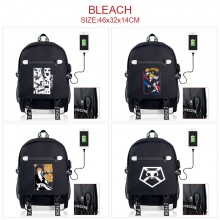 Bleach anime USB charging laptop backpack school bag