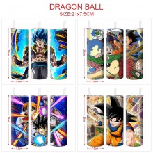 Dragon Ball anime coffee water bottle cup with straw stainless steel
