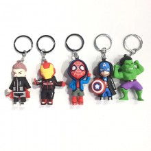 Iron Man Spider Man Thor Hulk Captain figure doll key chain
