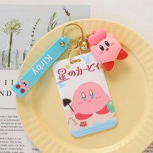 Kirby anime ID cards holders cases lanyard key chain set
