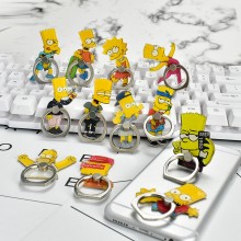 The Simpsons anime mobile phone ring iphone finger ring round