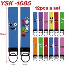 Rainbow friends game rope key chains set(12pcs a s...