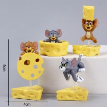 Cheese Tom and Jerry mouse cat figures set(4pcs a ...