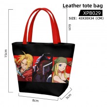 Fullmetal Alchemist anime waterproof leather tote bag handbag