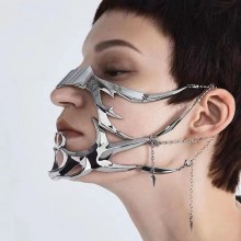 Science fiction design special shaped lip ring alloy mask