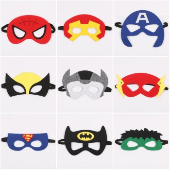 Super Hero Iron Spider Super Man Batman children cosplay felt masks