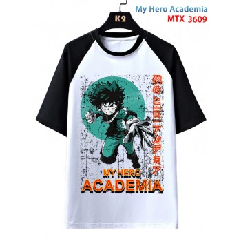 My Hero Academia anime raglan sleeve cotton t-shirt t shirts