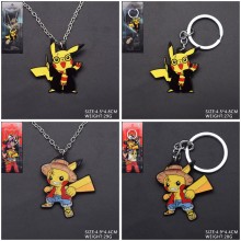 Pikachu cos Harry potter One Piece anime key chain/necklace