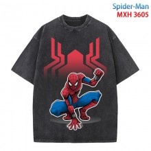 Spider Man short sleeve wash water worn-out cotton t-shirt