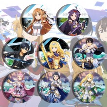 Sword Art Online anime brooch pins set(8pcs a set)58MM