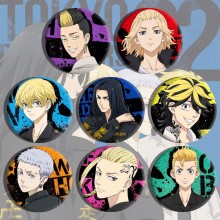 Tokyo Revengers anime brooch pins set(8pcs a set)58MM