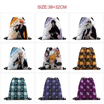 Bleach anime nylon drawstring backpack bag