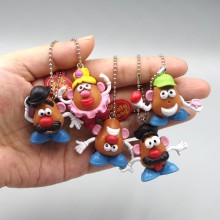Mr Potato anime figures key chains set(5pcs a set)