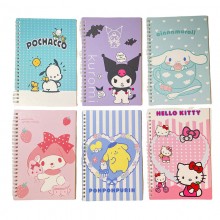 Melody Cinnamoroll Kuromi anime A5 notebooks set(price for 6pcs)