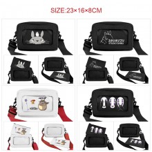 Totoro anime pvc transparent packs satchel shoulde...