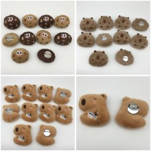 3.2inches Cookies Capybara Rodent plush doll pins set(10pcs a set)