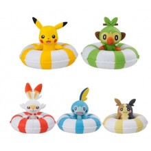Pokemon swimming ring anime figures set(5pcs a set...